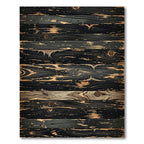 Dark Wood Grain Distressed Plank Rug