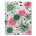 Bold Pink Green Splatter Explosion Rug