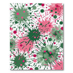 Bold Pink Green Splatter Explosion Rug