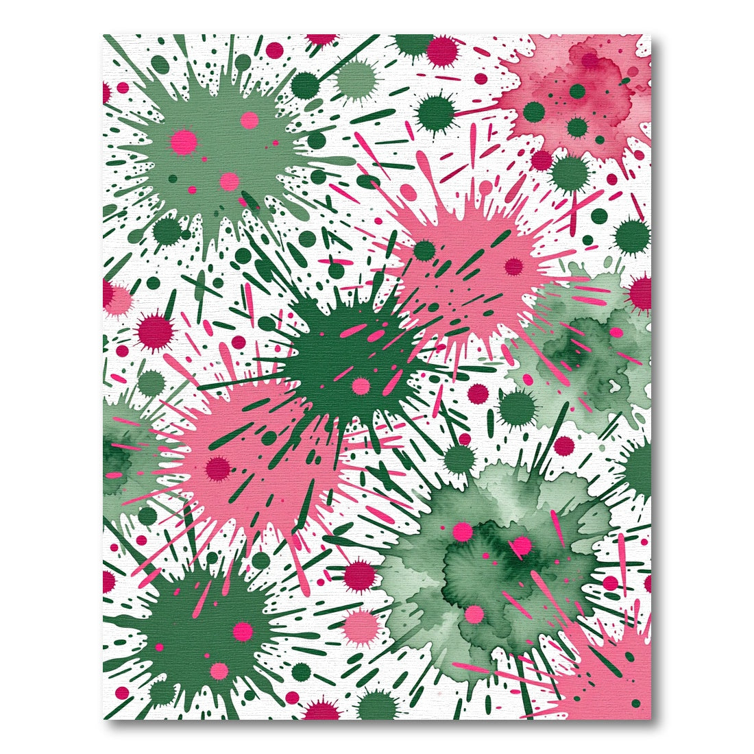 Bold Pink Green Splatter Explosion Rug