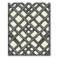 Rustic Gray Wood Lattice Diagonal Rug
