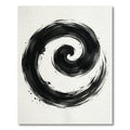 Black Ink Swirl Abstract Rug