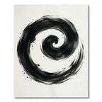 Black Ink Swirl Abstract Rug