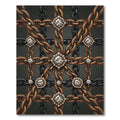 Opulent Gold Chain Linked Jewel Grid Rug