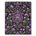 Floral Damask Plum Botanical Garden Rug