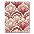 Elegant Dusty Rose Art Deco Fan Rug