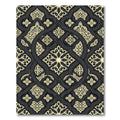 Ochre Black Arabesque Lattice Rug