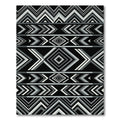 Monochromatic Geometric Chevron Diamond Decor Rug