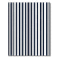 Modern Navy White Vertical Stripe Rug