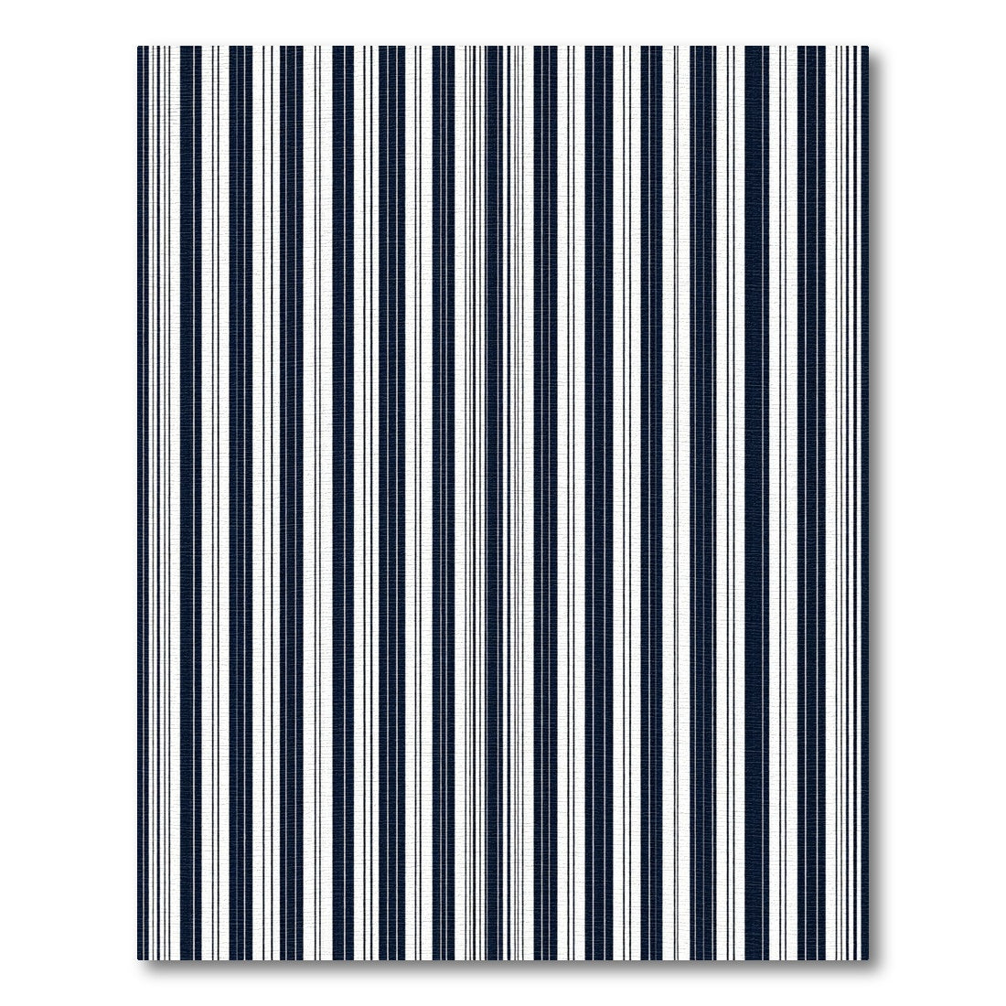 Modern Navy White Vertical Stripe Rug