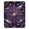 Celestial Purple Radiant Star Galaxy Rug