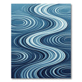 Deep Blue Swirling Stream Rug