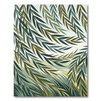 Earthy Green Willow Branches Weave Rug
