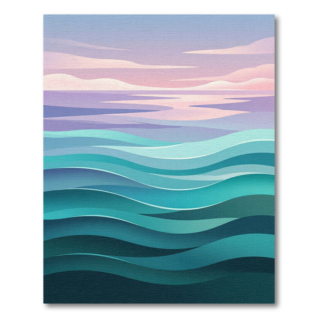 Ethereal Teal Ocean Horizon Gradient Rug