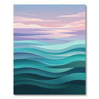 Ethereal Teal Ocean Horizon Gradient Rug