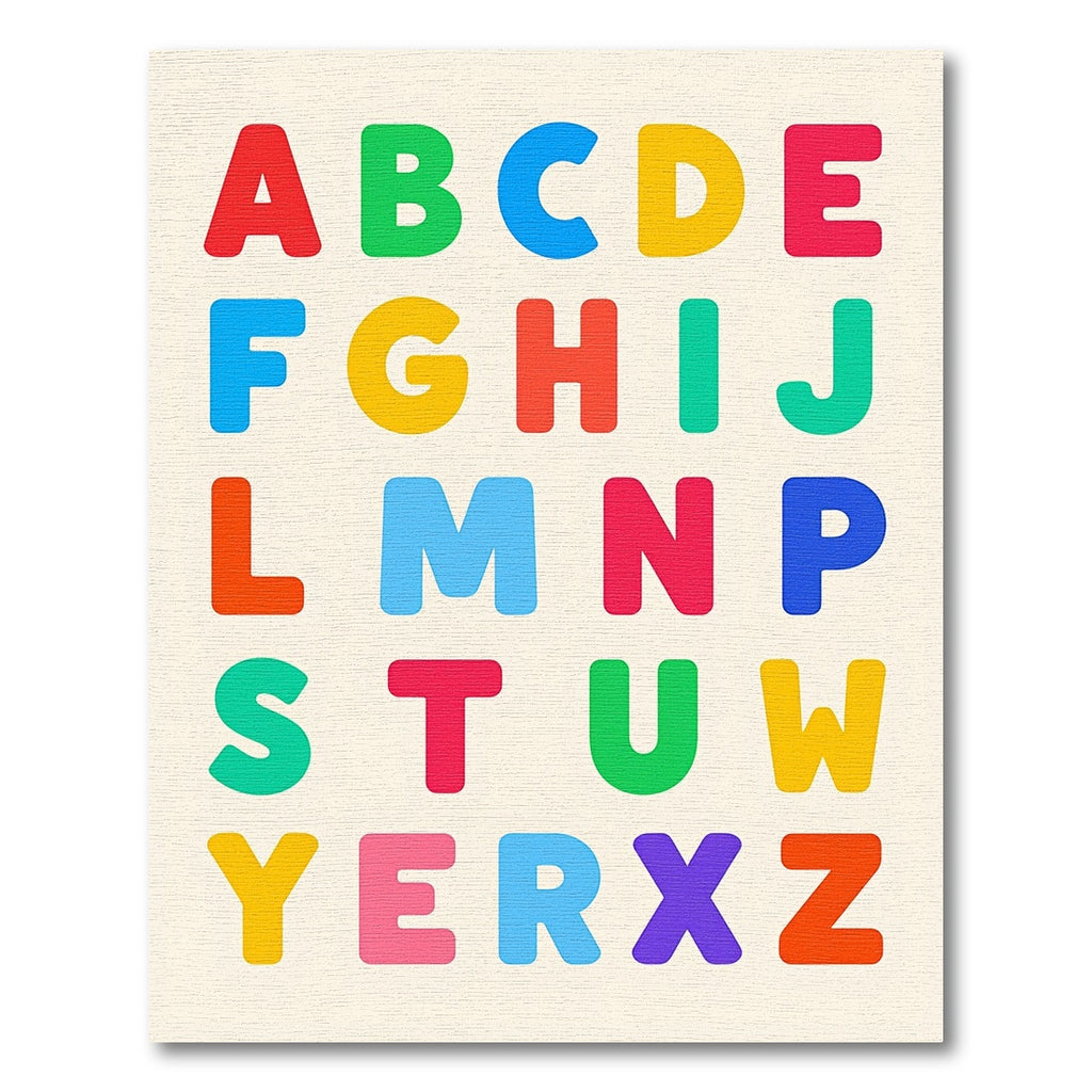 Bright Alphabet Blocks Composition Rug
