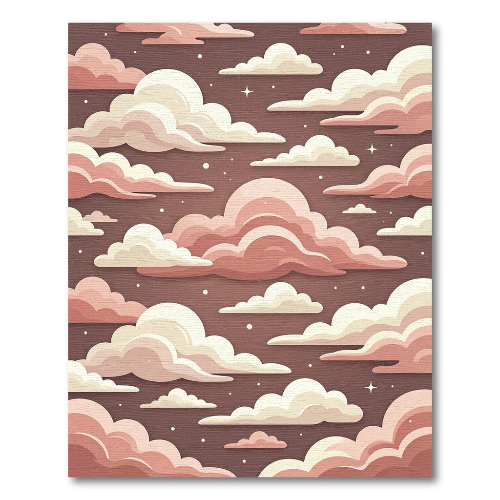 Dreamy Pastel Pink Cloud Sky Rug