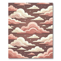 Dreamy Pastel Pink Cloud Sky Rug