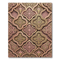 Elegant Gold Blush Trellis Floral Ornament Rug
