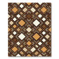 Geometric Earth Tone Linked Square Rug
