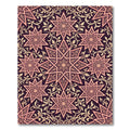 Burgundy Golden Star Intricate Filigree Rug