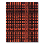 Crimson Plaid Geometric Lattice Rug