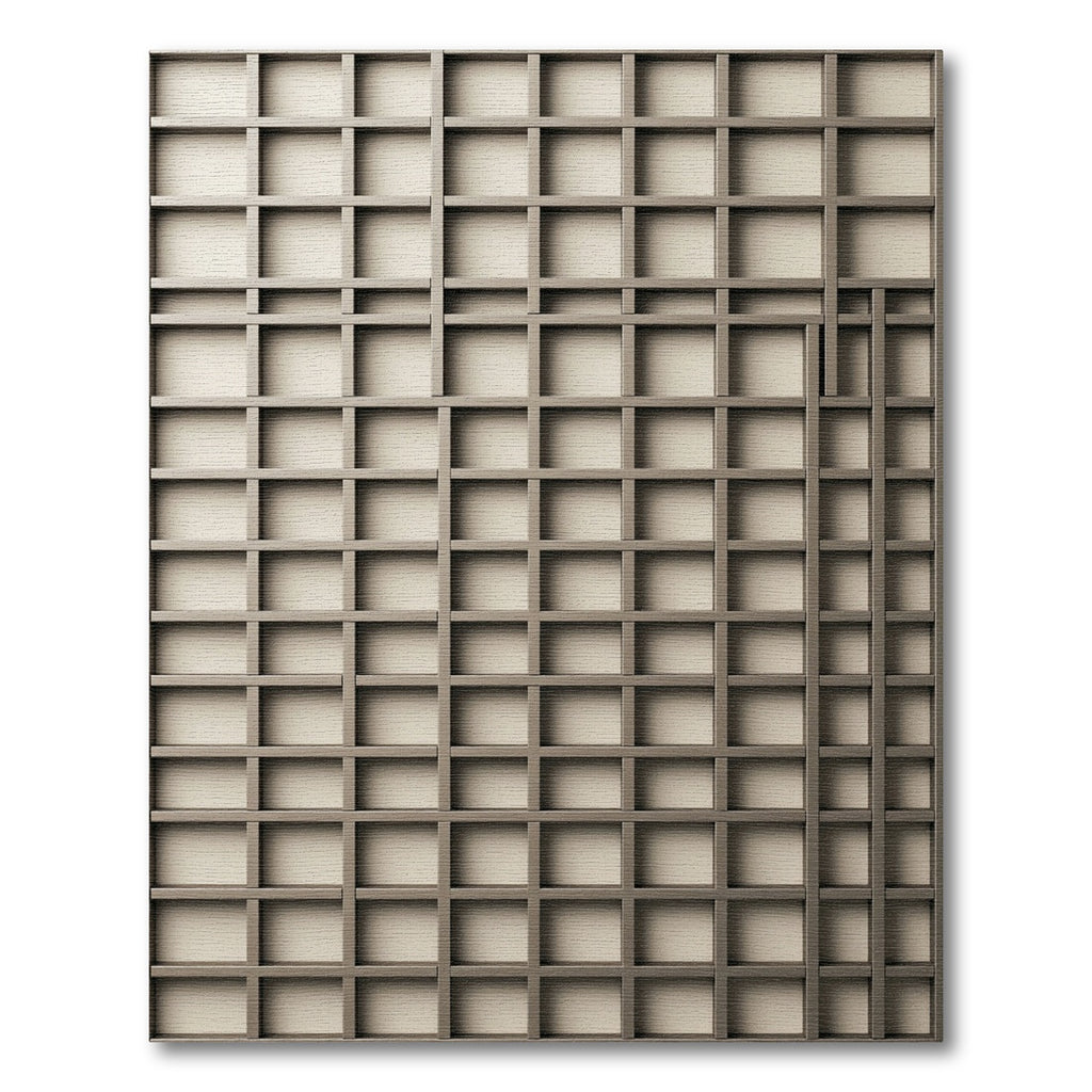 Geometric Beige Woven Lattice Rug