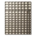 Geometric Beige Woven Lattice Rug