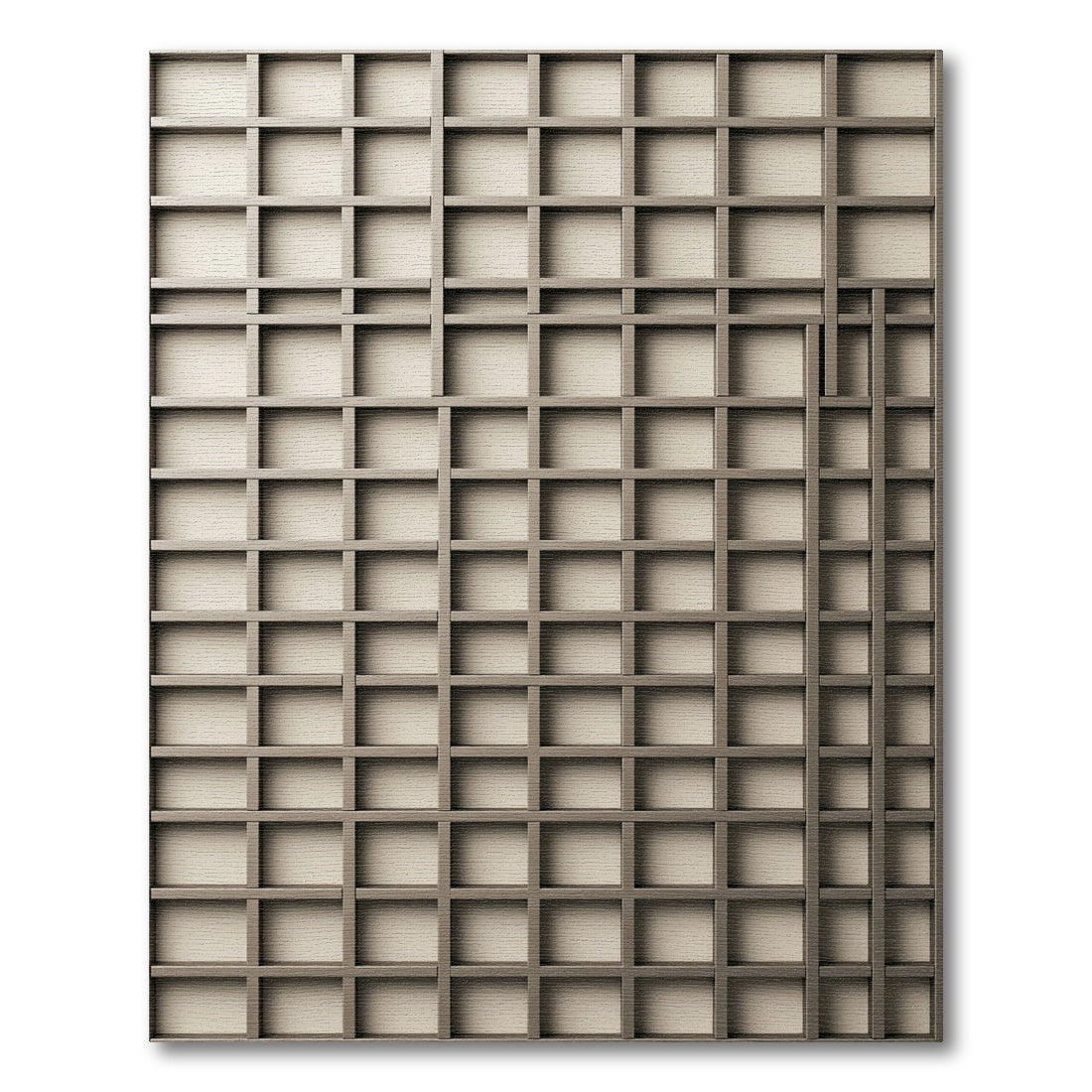 Geometric Beige Woven Lattice Rug