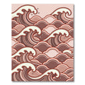 Japanese Wave Cream and Dusty Rose Rug