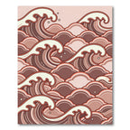 Japanese Wave Cream and Dusty Rose Rug