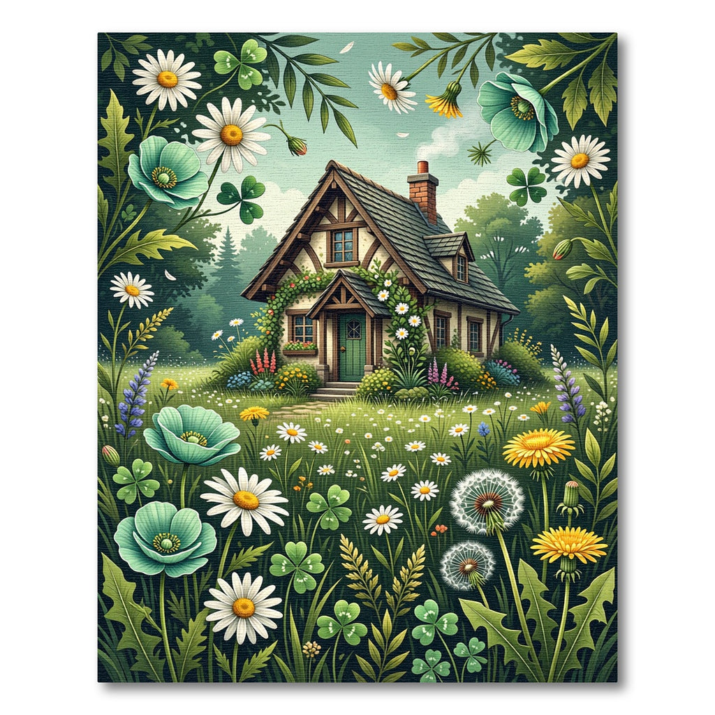 Whimsical Cottage Clover Meadow Rug