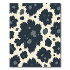Moody Abstract Charcoal Floral Cream Backdrop Rug