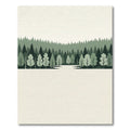 Minimalist Forest Landscape Layered Green Rug