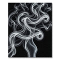 Ethereal Monochrome Fluid Smoke Swirl Rug