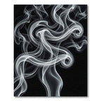 Ethereal Monochrome Fluid Smoke Swirl Rug