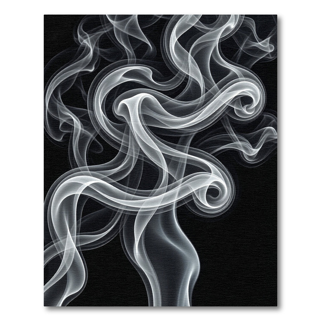 Ethereal Monochrome Fluid Smoke Swirl Rug