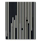 Minimalist Black and White Monochromatic Stripe Rug