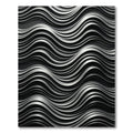 Monochrome Flowing Wave Surface Rug