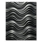 Monochrome Flowing Wave Surface Rug