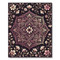 Ornate Rose Gold Floral Mandala Rug