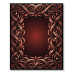 Ornate Woven Bronze Swirls Rug