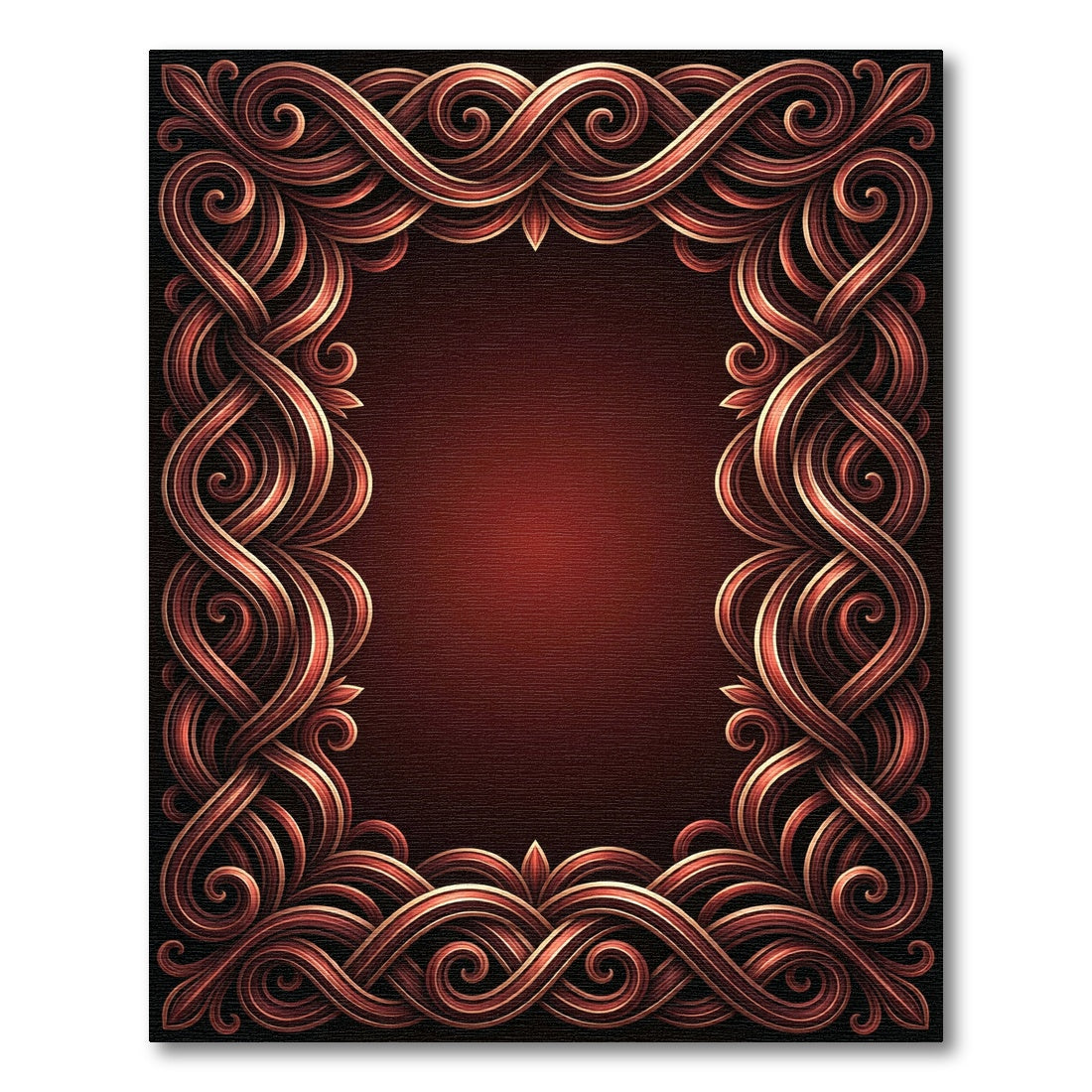 Ornate Woven Bronze Swirls Rug