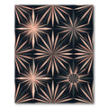 Black and Peach Radiant Starry Medallion Rug