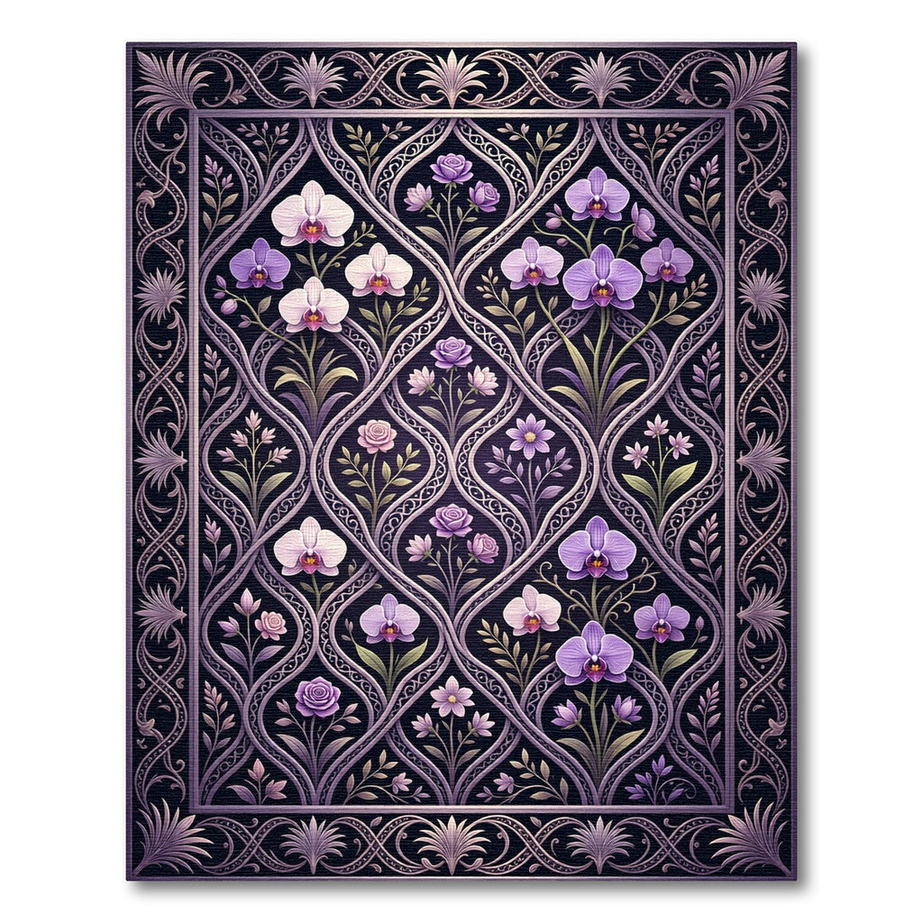 Orchid Garden Lattice Work Rug
