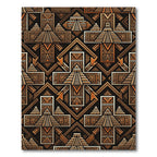 Ancient Aztec Pyramid Geometric Rug