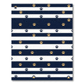 Navy Blue Striped Golden Paw Rug