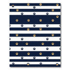 Navy Blue Striped Golden Paw Rug
