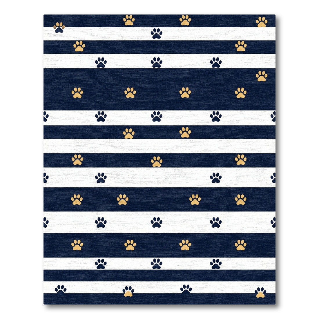 Navy Blue Striped Golden Paw Rug