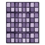 Purple Grid Windowpane Compositions Rug